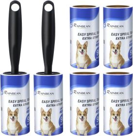 RAINBEAN Lint Rollers For Pet Hair Extra Sticky, 540 Sheets 6 Refills Lint Roller With 2 Upgrade Handles, Portable Lint Remover Brush Pet Hair Remover